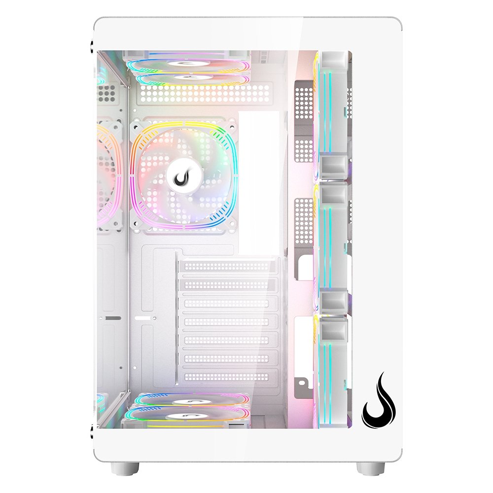 Gabinete Gamer Rise Mode Galaxy Glass X, Mid Tower, ATX, Lateral e Frontal em Vidro, Branco - RM-GA-GGX-FW - view 4