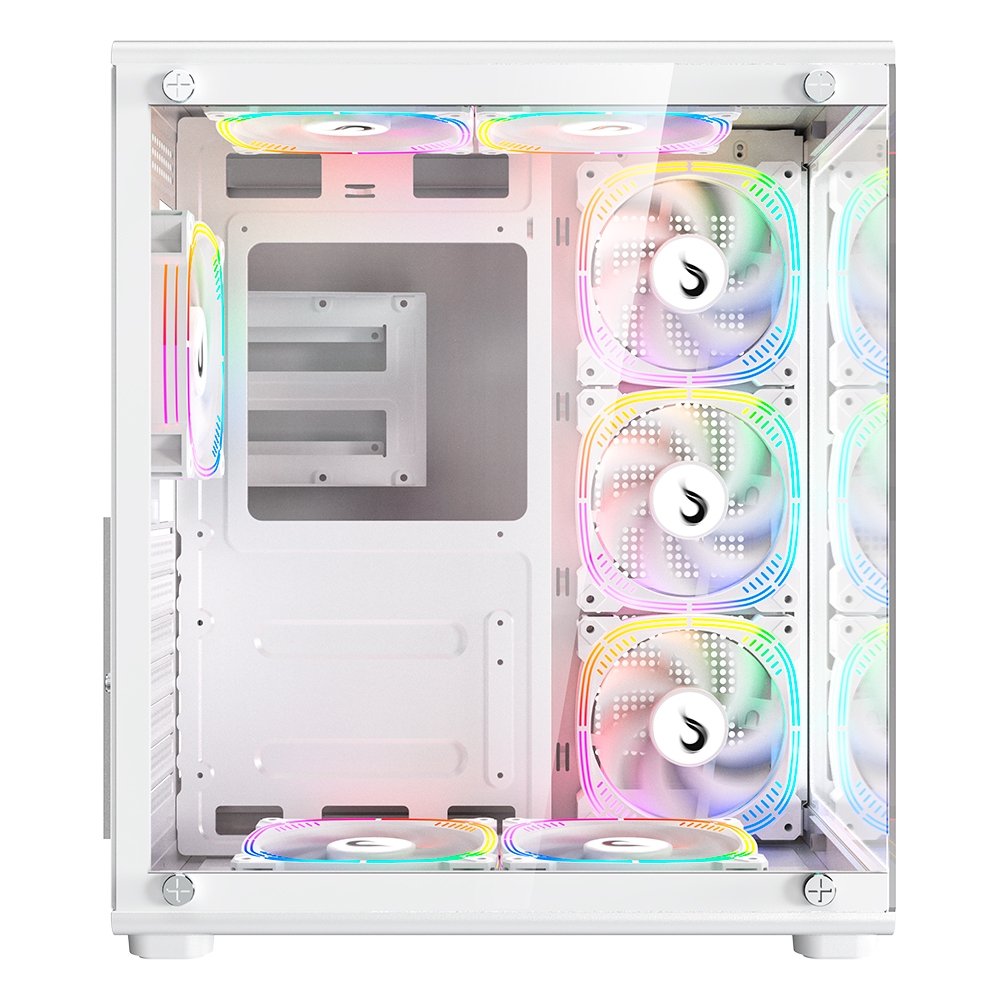 Gabinete Gamer Rise Mode Galaxy Glass X, Mid Tower, ATX, Lateral e Frontal em Vidro, Branco - RM-GA-GGX-FW - view 3