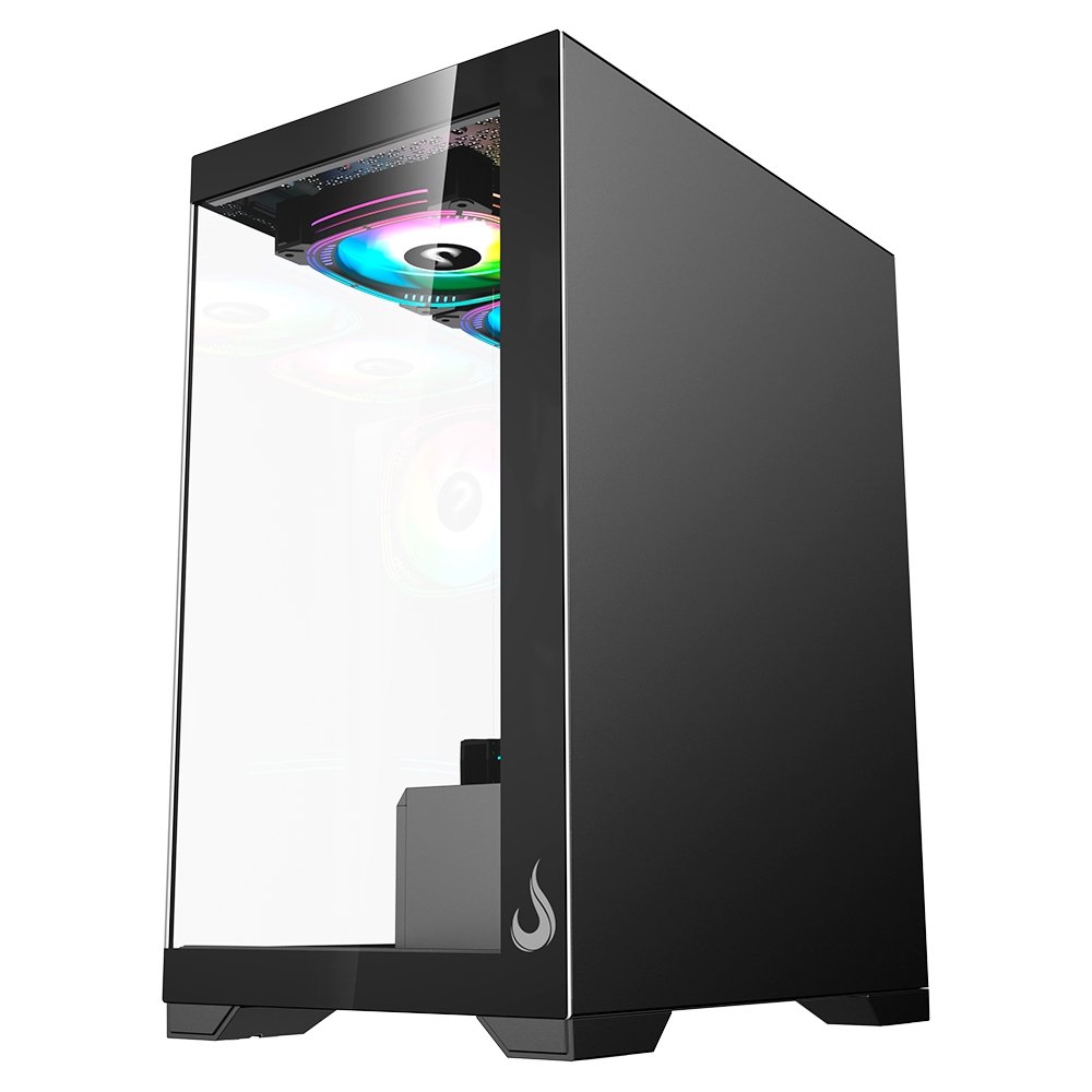 Gabinete Gamer ( Balão.info) Crystal Glass 01, Mid Tower, Lateral e Frontal em vidro, Preto - RM-CA-CY-01-FB - view 5