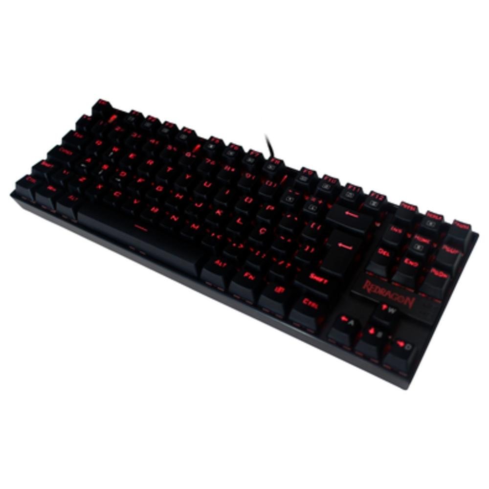 Teclado Mecânico Gamer Redragon Kumara, Anti-Ghosting, LED Vermelho, Switch Outemu Brown, ABNT2, Preto - K552-2 (PT-BROWN) - view 4