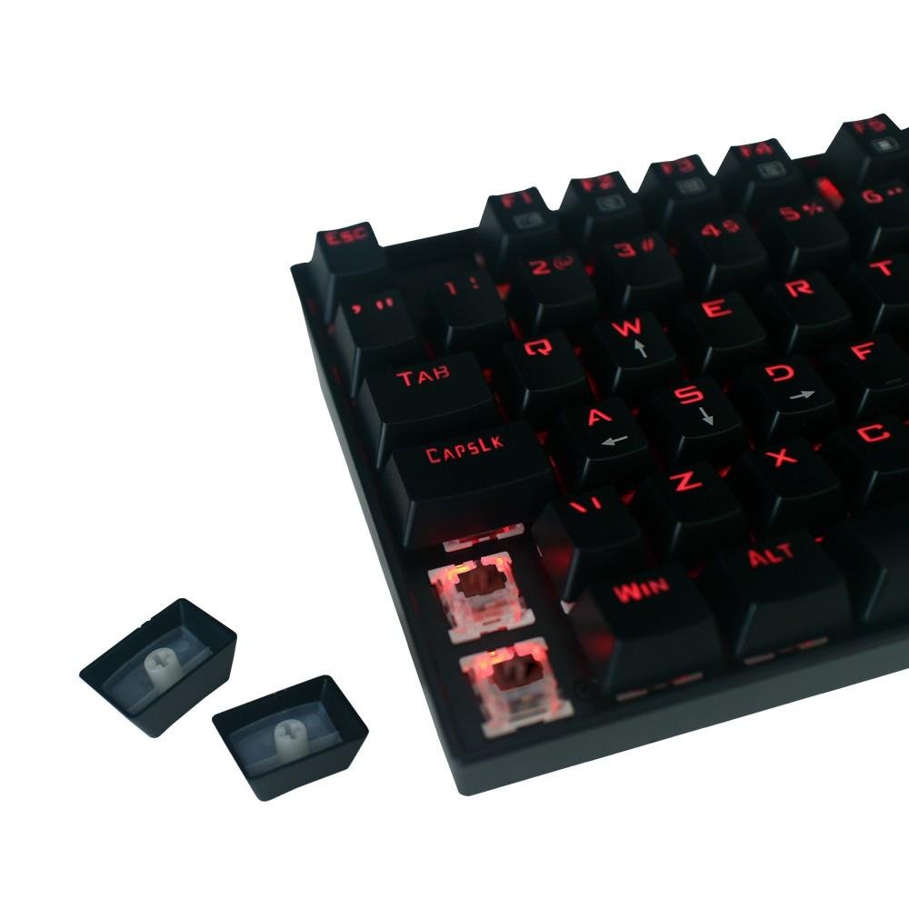 Teclado Mecânico Gamer Redragon Kumara, Anti-Ghosting, LED Vermelho, Switch Outemu Brown, ABNT2, Preto - K552-2 (PT-BROWN)