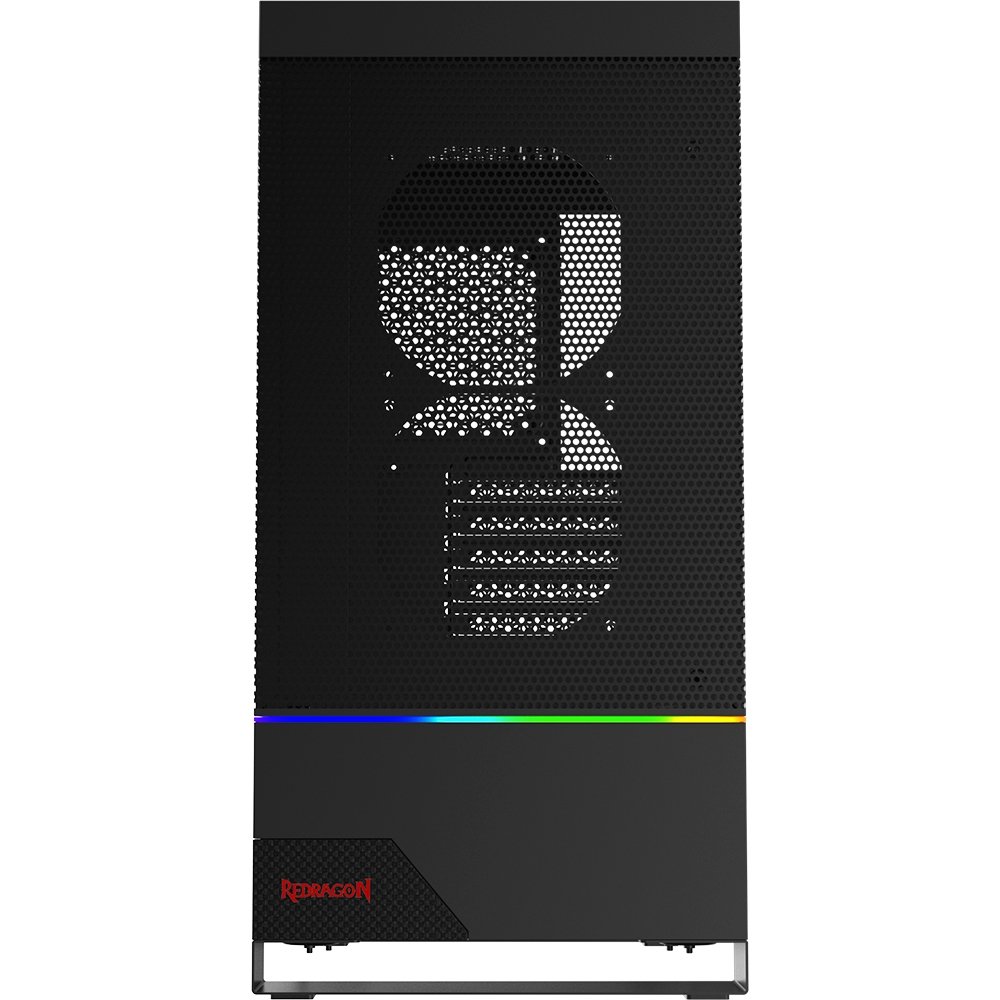Imagem 10 de 10 do produto Gabinete Gamer Redragon Carbon, Mid Tower, RGB, ATX, Lateral em Vidro Temperado, Sem FANs, Preto - CA-610B