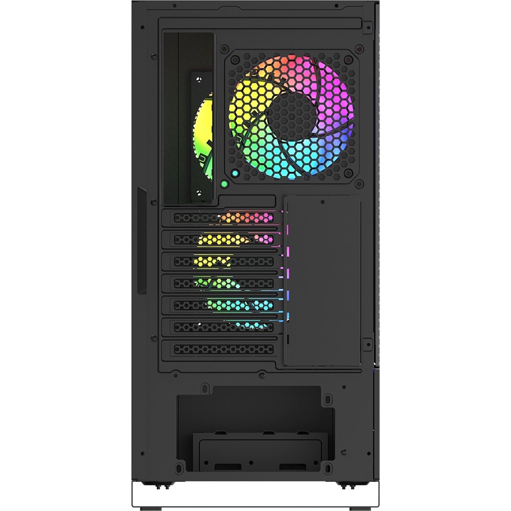 Imagem 6 de 10 do produto Gabinete Gamer Redragon Carbon, Mid Tower, RGB, ATX, Lateral em Vidro Temperado, Sem FANs, Preto - CA-610B