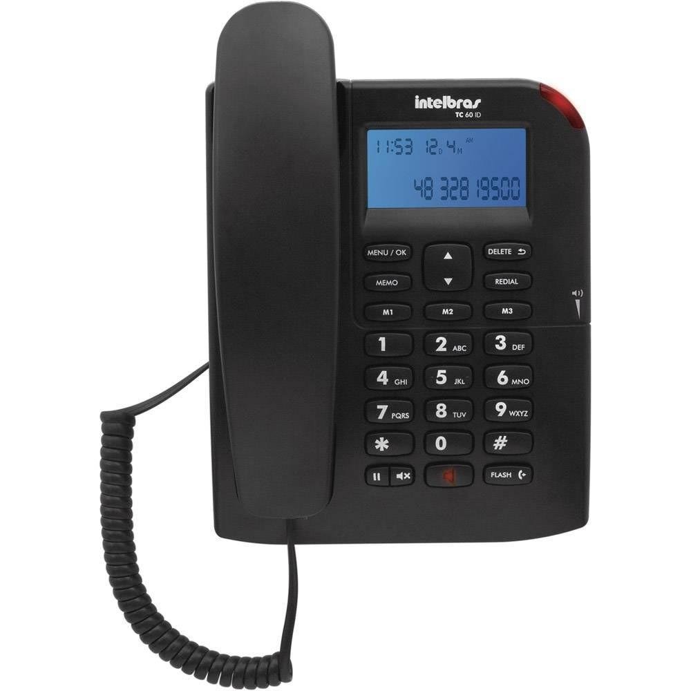 Imagem 3 de 3 do produto Telefone Intelbras com Fio TC60ID Preto