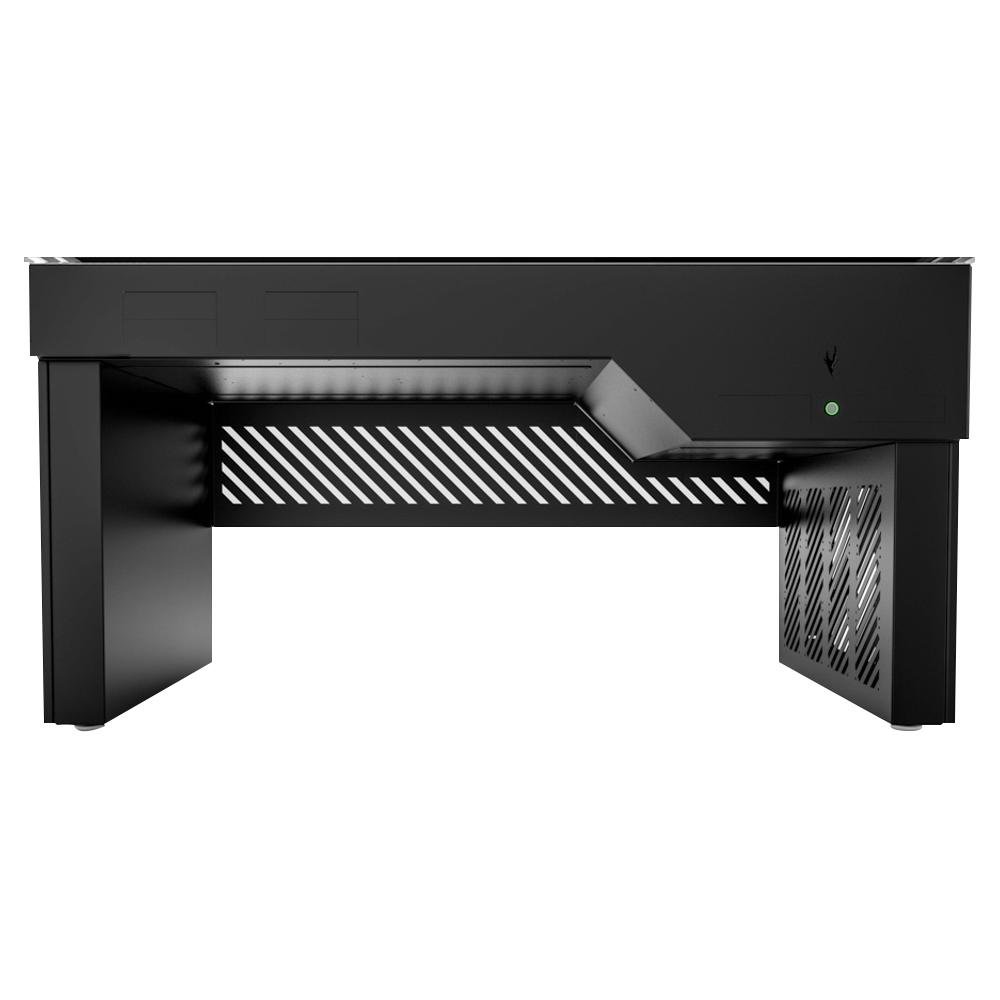 Imagem 3 de 5 do produto Mesa Gamer Hydra Desk 1.5m Aluminio E-ATX Mesa Case 8 mm Vidro Temperado