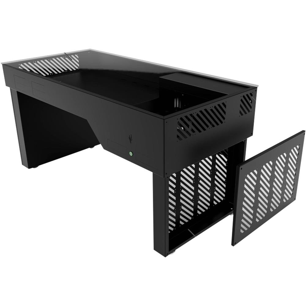 Imagem 4 de 5 do produto Mesa Gamer Hydra Desk 1.5m Aluminio E-ATX Mesa Case 8 mm Vidro Temperado