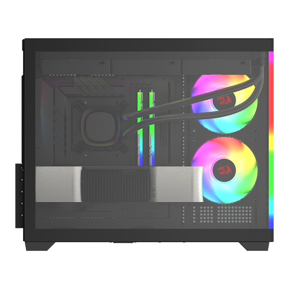 Gabinete Gamer Redragon Wideload Mini Lite RGB, Mini Tower, M-ATX, Sem Fans, Preto - CA-611B - view 13