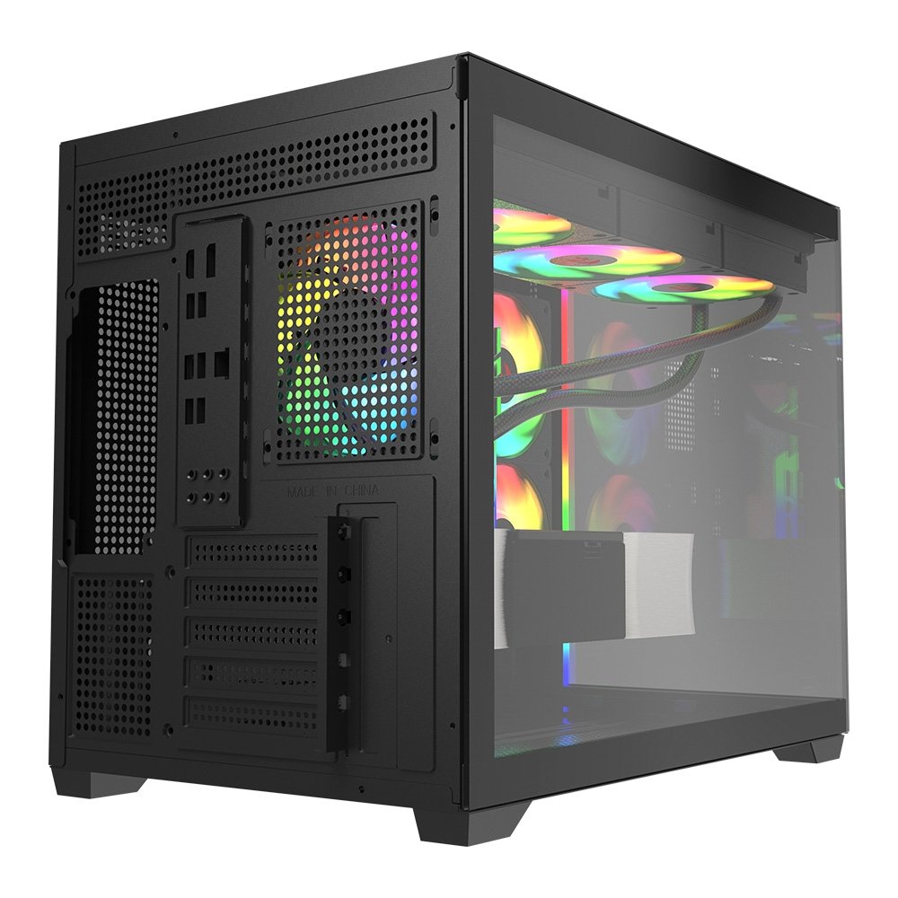 Gabinete Gamer Redragon Wideload Mini Lite RGB, Mini Tower, M-ATX, Sem Fans, Preto - CA-611B - view 9