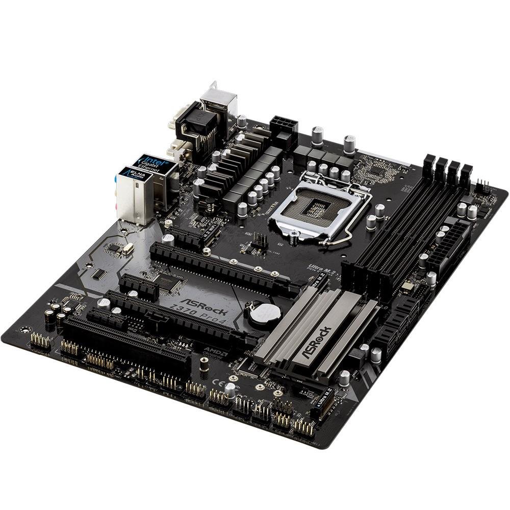 Placa-Mãe ASRock Z370 Pro4, Intel LGA 1151, ATX, DDR4 Placa-Mãe ASRock Z370 Pro4, Intel LGA 1151, ATX, DDR4