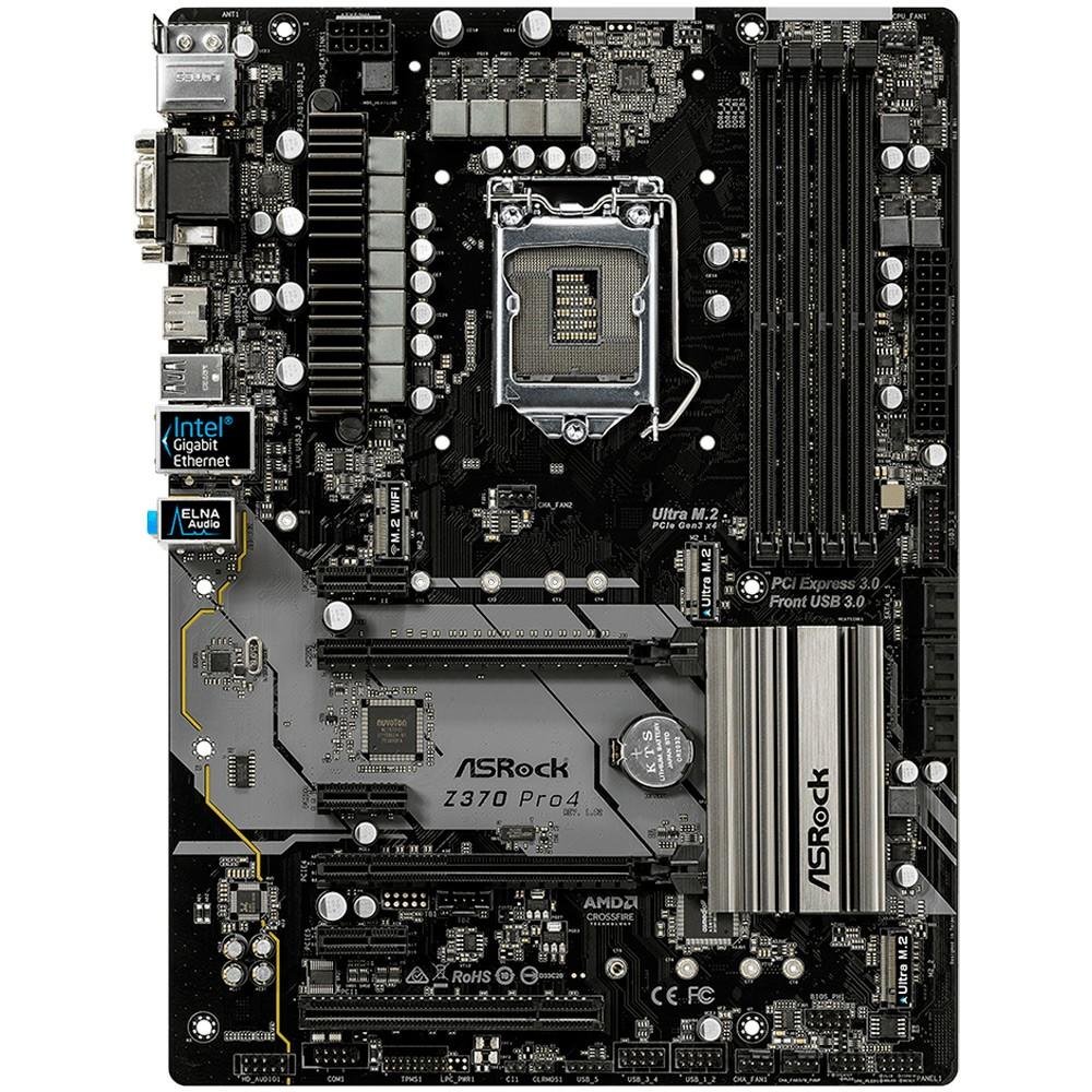 Placa-Mãe ASRock Z370 Pro4, Intel LGA 1151, ATX, DDR4 Placa-Mãe ASRock Z370 Pro4, Intel LGA 1151, ATX, DDR4