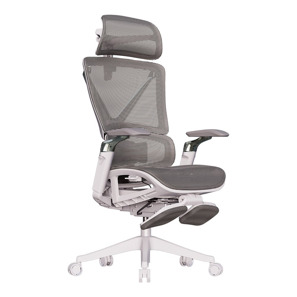 Cadeira Office Elements Calaena, com Massagem, Até 120kg, Reclinável, Malha, Cinza - 72099 - view 2