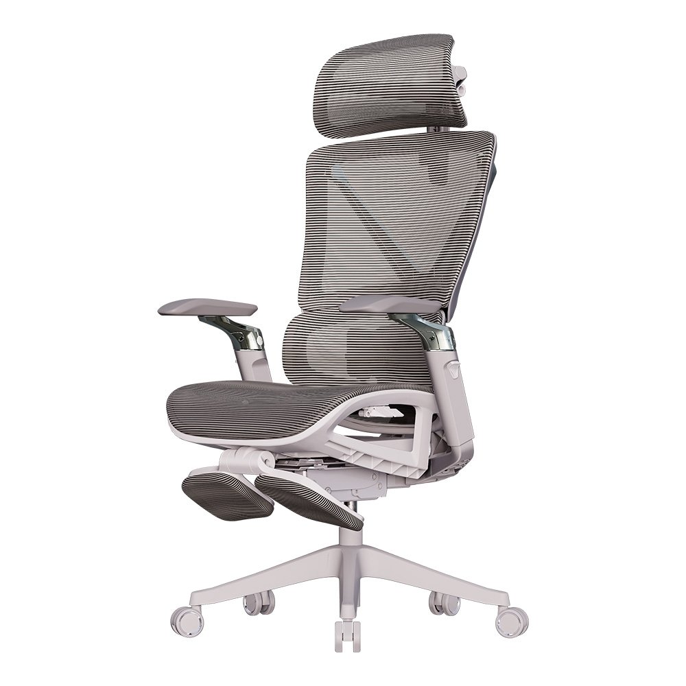 Cadeira Office Elements Calaena, com Massagem, Até 120kg, Reclinável, Malha, Cinza - 72099 - view 7