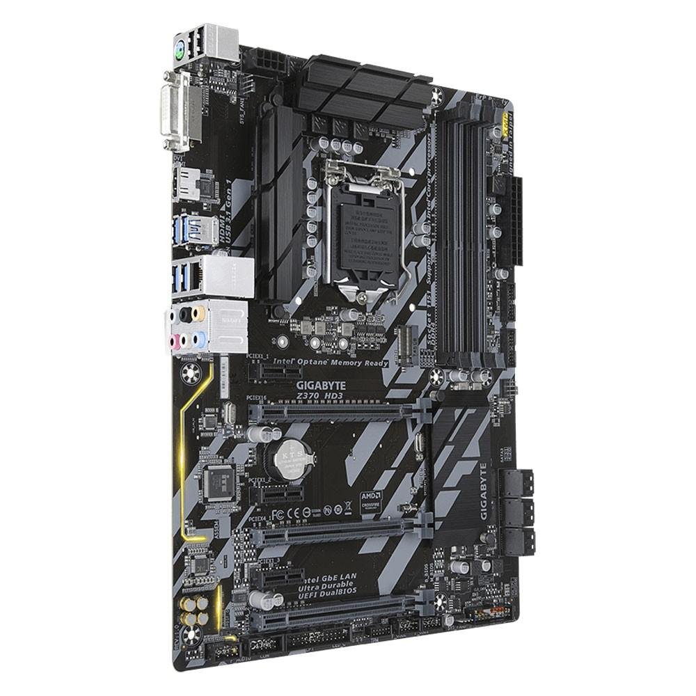 Placa-Mãe GIGABYTE p/ Intel LGA 1151 ATX Z370 HD3 DDR4