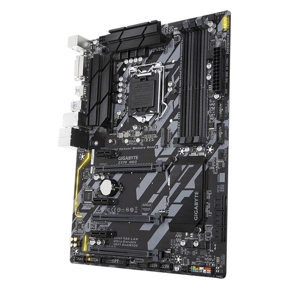 Placa-Mãe GIGABYTE p/ Intel LGA 1151 ATX Z370 HD3 DDR4