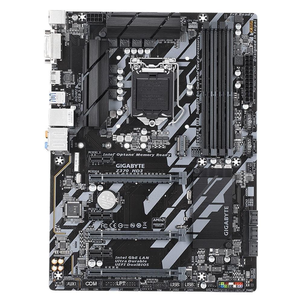 Placa-Mãe GIGABYTE p/ Intel LGA 1151 ATX Z370 HD3 DDR4