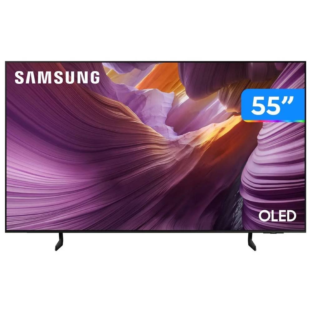 Smart TV 55"" Samsung 4K OLED S85F QN55S85FAGXZD 120Hz Tizen NQ4 AI Gen2 Bixby Alexa 4 HDMI