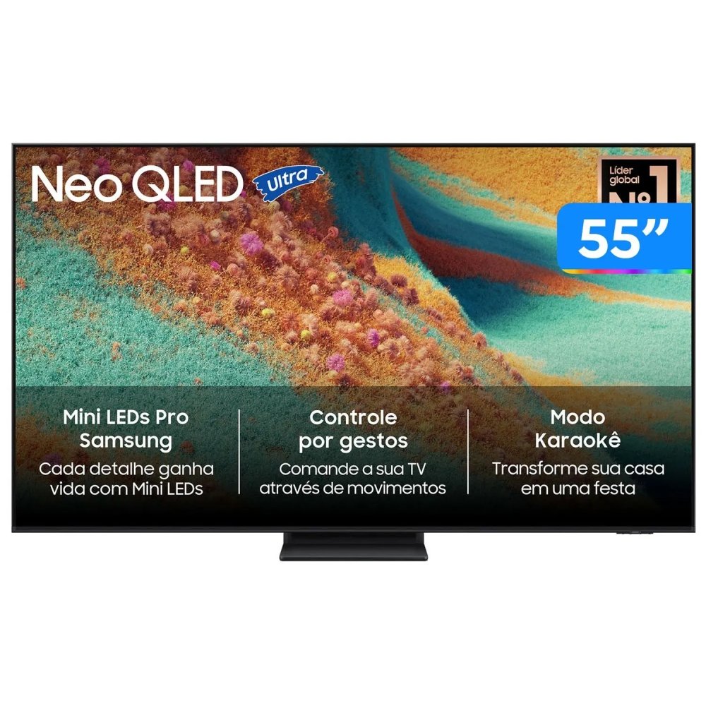 Smart TV 55"" Samsung 4K Neo QLED QN85F QN55QN85FAGXZD 120Hz Tizen NQ4 AI Gen2 Bixby Alexa 4 HDMI