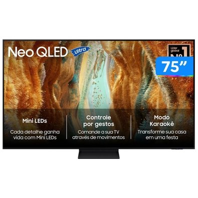 "Smart TV 75"" Samsung 4K Neo QLED QN70F QN75QN70FAGXZD 120Hz Tizen NQ4 AI Gen2 Bixby Alexa 4 HDMI"