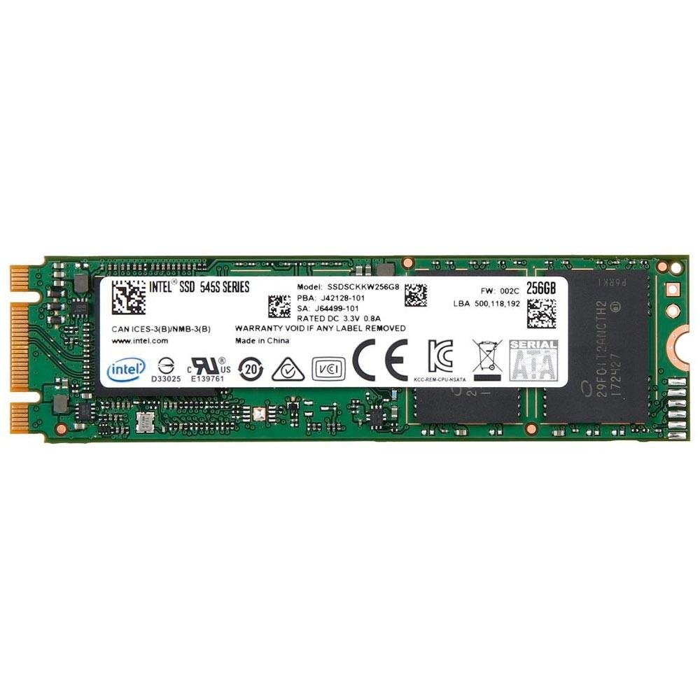 Imagem 2 de 3 do produto SSD Intel 545s Series 256GB M.2 Leituras: 550MB/s e Gravações: 500MB/s - SSDSCKKW256G8X1