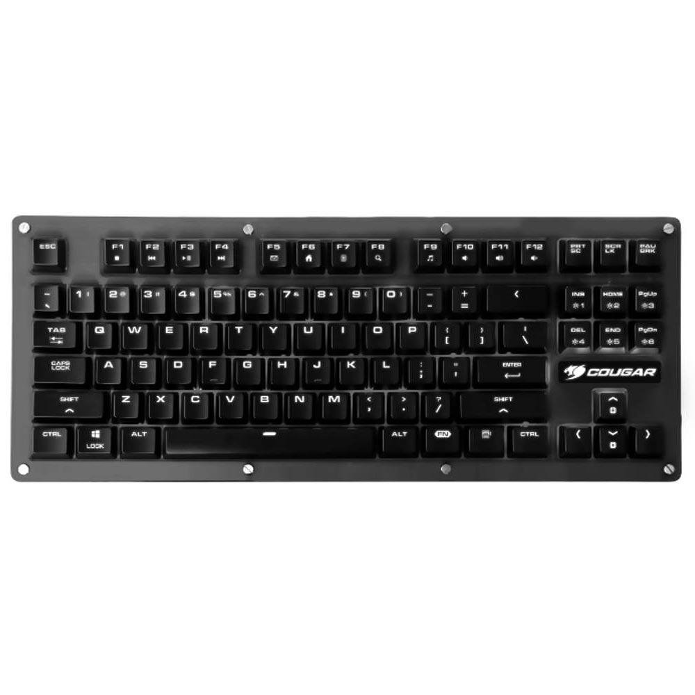 Teclado Mecânico Gamer Cougar Puri TKL, LED Branco, Switch Cherry MX Blue, ABNT2 Teclado Mecânico Gamer Cougar Puri TKL, LED Branco, Switch Cherry MX Blue, ABNT2