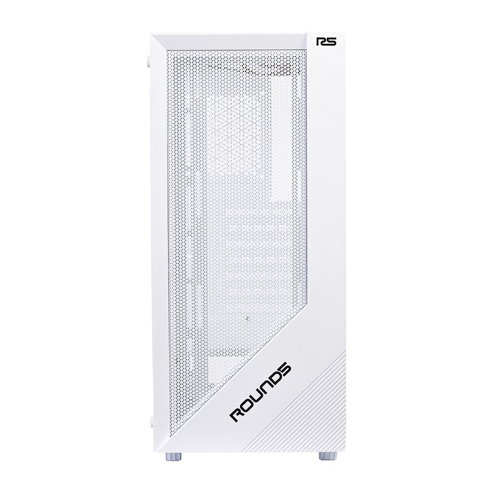 Imagem 5 de 10 do produto Gabinete Gamer Round5 Syndra, Mid Tower, ATX, Lateral em Vidro, Frente Mesh, Branco - R5-SYNDRA-W-2184