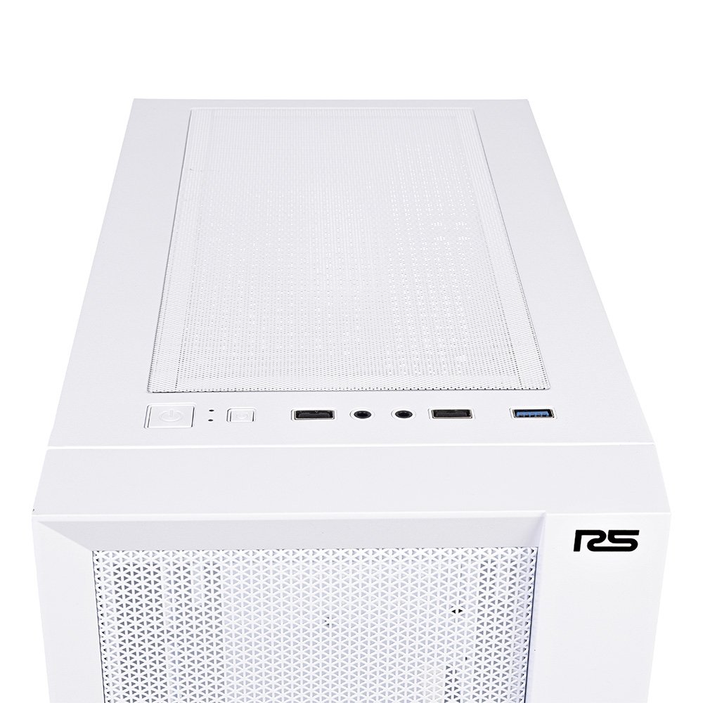 Imagem 10 de 10 do produto Gabinete Gamer Round5 Syndra, Mid Tower, ATX, Lateral em Vidro, Frente Mesh, Branco - R5-SYNDRA-W-2184