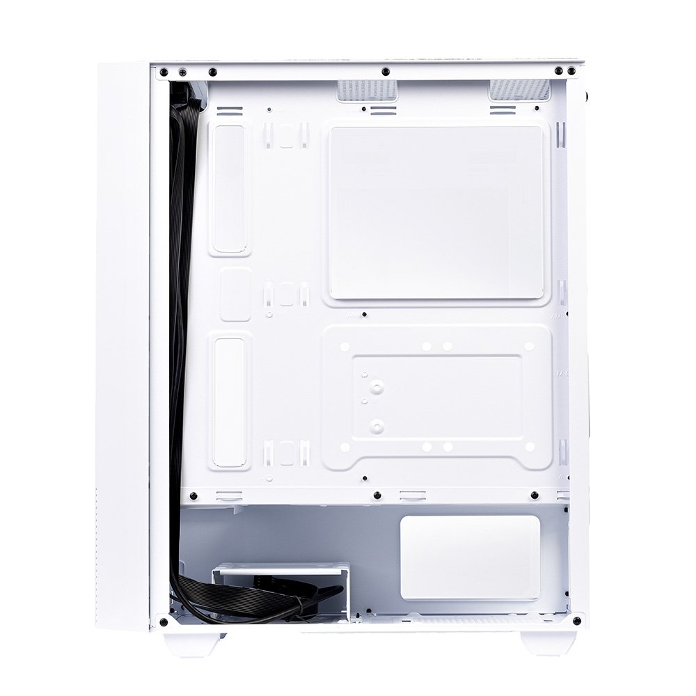 Imagem 7 de 10 do produto Gabinete Gamer Round5 Syndra, Mid Tower, ATX, Lateral em Vidro, Frente Mesh, Branco - R5-SYNDRA-W-2184