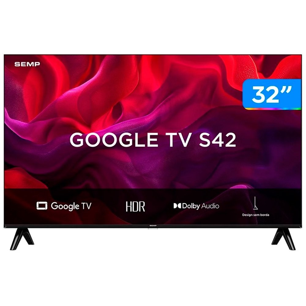 Smart TV 32"" TCL HD LED 32S42 Google TV 2 HDMI