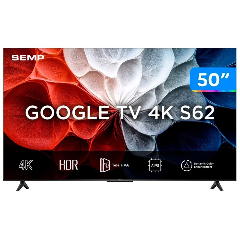 Smart TV 50"" SEMP 4K UHD LED 50S62 Google TV AiPQ Google Assistente 3 HDMI - view 8