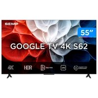 Smart TV 55" SEMP 4K LED 55S62 Google TV AiPQ Pro Google Assistente 3 HDMI e USB