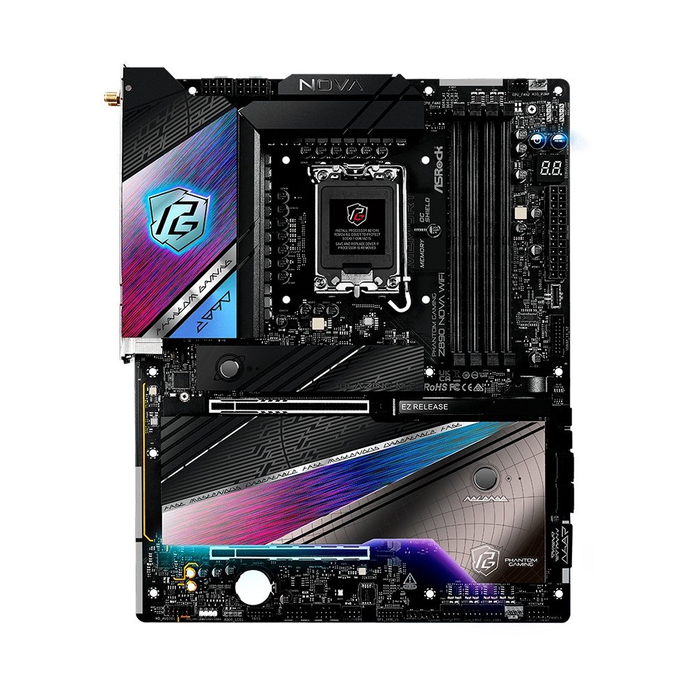 Imagem 2 de 10 do produto Placa-Mãe ASRock Z890 Nova WiFi, Intel LGA1851 Z890, ATX, DDR5 - 90-MXBPS0-A0UAYZ