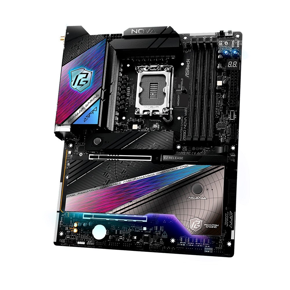 Imagem 4 de 10 do produto Placa-Mãe ASRock Z890 Nova WiFi, Intel LGA1851 Z890, ATX, DDR5 - 90-MXBPS0-A0UAYZ