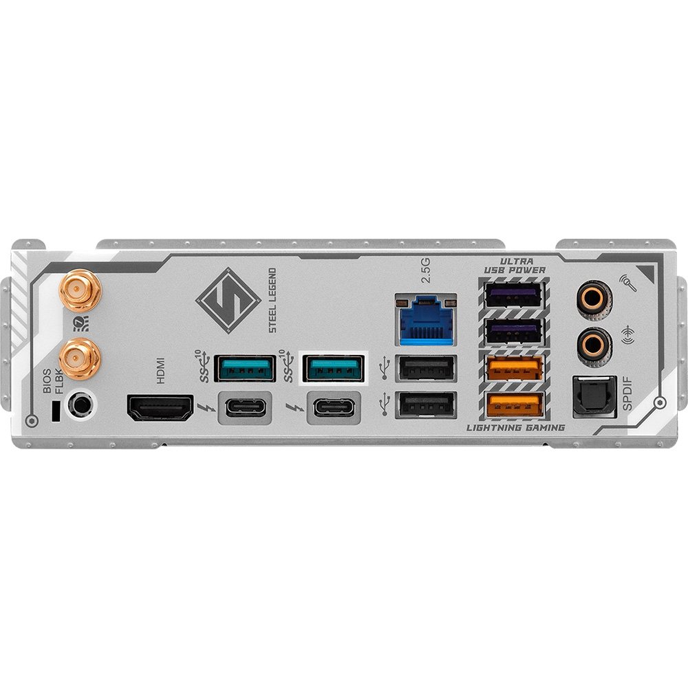 Placa-Mãe ASRock Z890 Steel Legend WiFi, Intel LGA1851 Z890, ATX, DDR5 - 90-MXBPF0-A00UAYZ 9