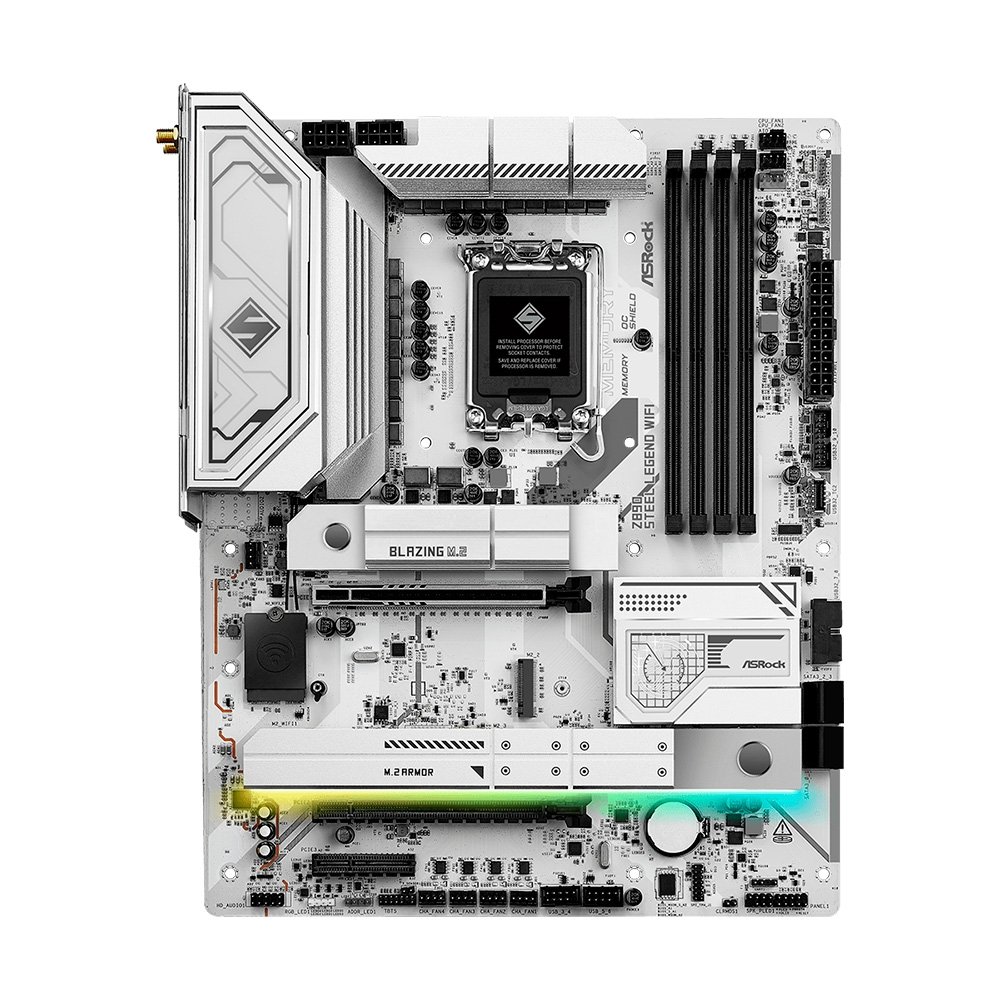 Placa-Mãe ASRock Z890 Steel Legend WiFi, Intel LGA1851 Z890, ATX, DDR5 - 90-MXBPF0-A00UAYZ 5