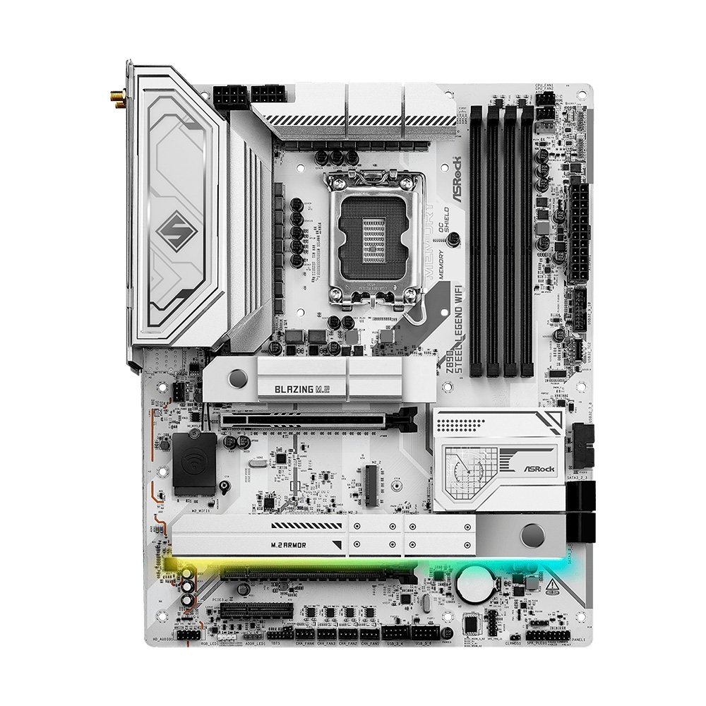 Placa-Mãe ASRock Z890 Steel Legend WiFi, Intel LGA1851 Z890, ATX, DDR5 - 90-MXBPF0-A00UAYZ 6