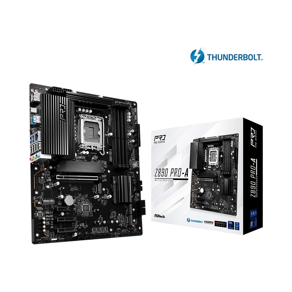 Placa-Mãe ASRock Z890 Pro-A, Intel LGA1851 Z890, ATX, DDR5 - 90-MXBP50-A0UAYZ 10