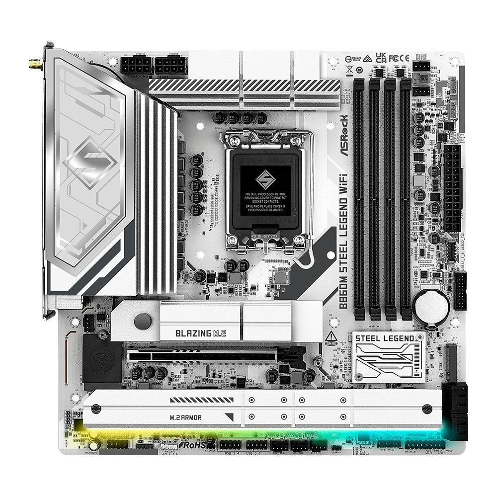 Placa-Mãe ASRock B860M Steel Legend WiFi, Intel LGA1851 B860, Micro ATX, DDR5 - 90-MXBQF 4