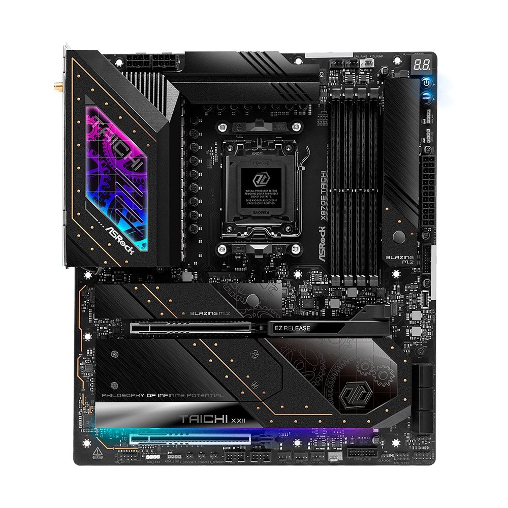 Placa-Mãe ASRock X870E Taichi WiFi, Ryzen AM5 X870E, ATX, DDR5 - 90-MXBP90-AOUAYZ - view 2