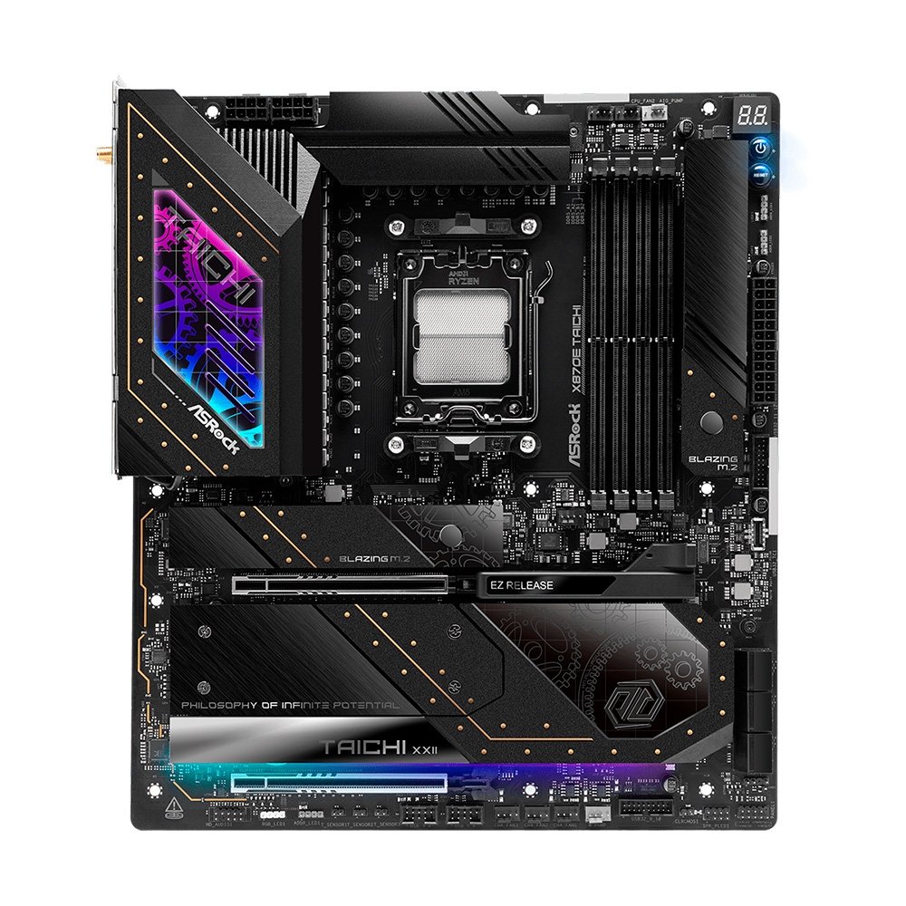 Placa-Mãe ASRock X870E Taichi WiFi, Ryzen AM5 X870E, ATX, DDR5 - 90-MXBP90-AOUAYZ - view 4