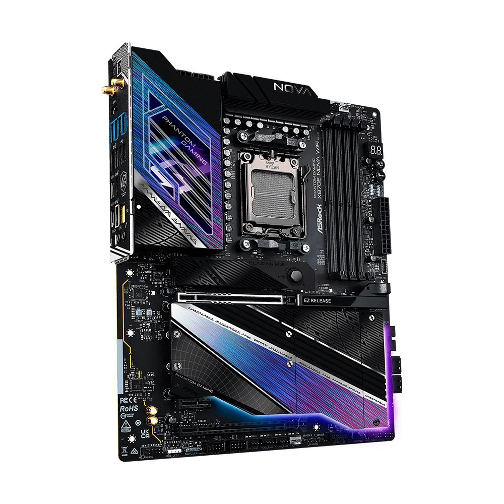 Placa-Mãe ASRock X870E Nova WiFi, Ryzen AM5 X870E, ATX, DDR5 - 90-MXBPX0-A0UAYZ - view 7
