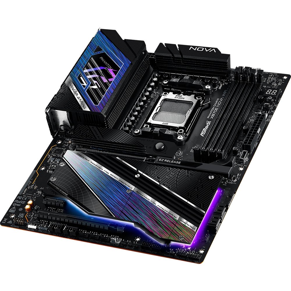 Placa-Mãe ASRock X870E Nova WiFi, Ryzen AM5 X870E, ATX, DDR5 - 90-MXBPX0-A0UAYZ - view 8