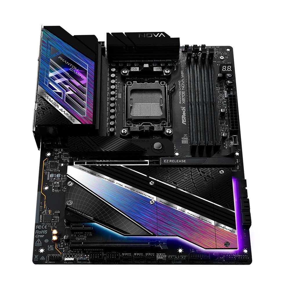 Placa-Mãe ASRock X870E Nova WiFi, Ryzen AM5 X870E, ATX, DDR5 - 90-MXBPX0-A0UAYZ - view 9