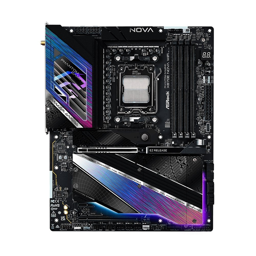 Placa-Mãe ASRock X870E Nova WiFi, Ryzen AM5 X870E, ATX, DDR5 - 90-MXBPX0-A0UAYZ 4