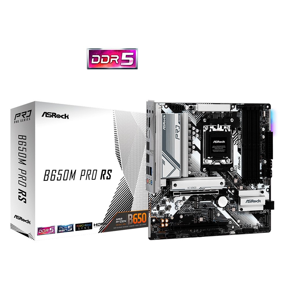 マザーボード B650M PRO RS Placa-Mãe ASRock B650M Pro RS DDR5 AM5 | KaBuM!