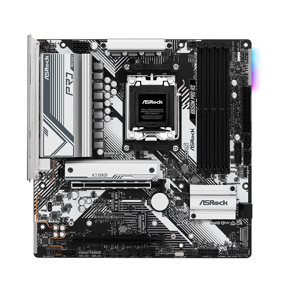 ASRock マザーボード B650M Pro RS AMD Ryzen Placa-Mãe ASRock B650M Pro RS DDR5 AM5 | KaBuM!
