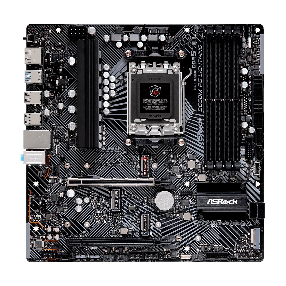 Placa-Mãe ASRock B650M PG Lightning, Ryzen AM5 B650, Micro ATX , DDR5 - 90-MXBMV0-A0UAYZ 4
