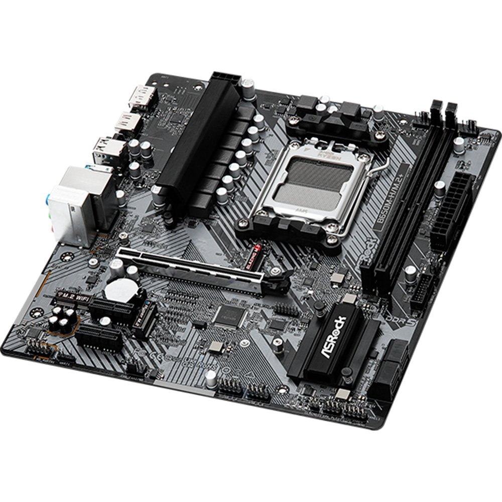 MozZ ASRock B650M-H/M.2 未開封品 Placa-Mãe ASRock B650M-H/M.2+ DDR5 AM5 | KaBuM!