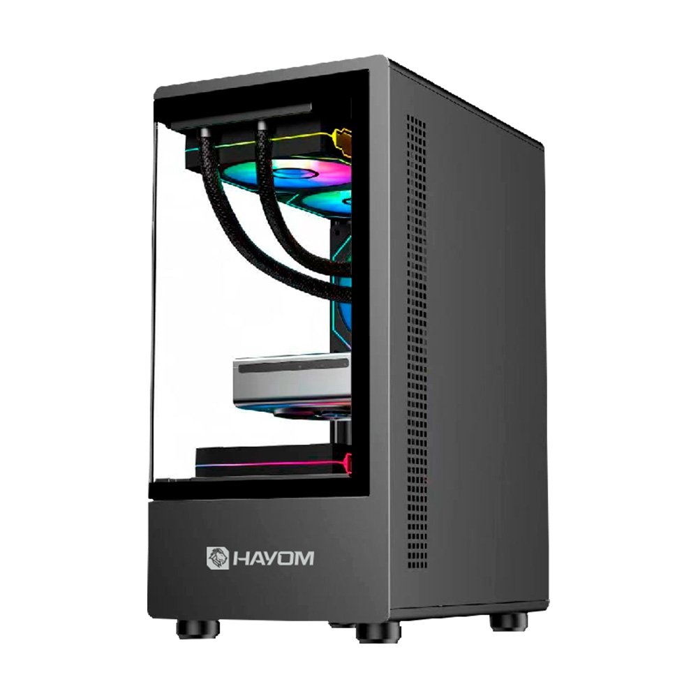 Imagem 5 de 5 do produto Gabinete Gamer HAYOM GB1789, Mid Tower, Lateral em Vidro, com 3 Fans, Preto - GB.17.10.89