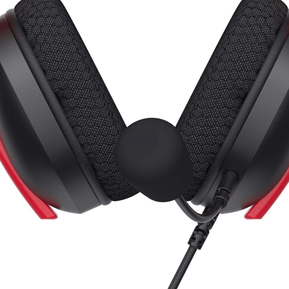 Imagem 5 de 7 do produto Headset Gamer Havit Fuxi H5D RGB, Drivers 50mm, Conexão P3, Multiplataforma, Preto e Vermelho - Fuxi-H5D Black/Red