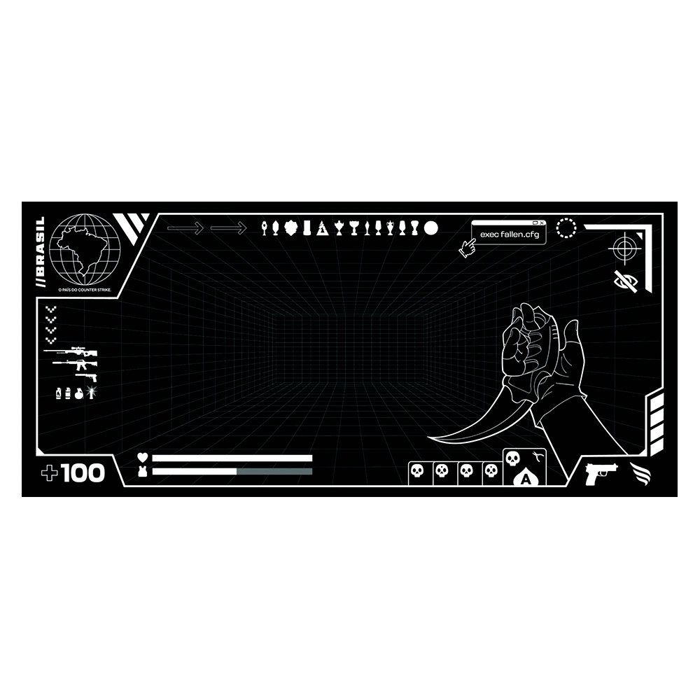 Mousepad Gamer Fallen Fallen.cfg, Estendido, Speed++, 900x400mm - MP03501